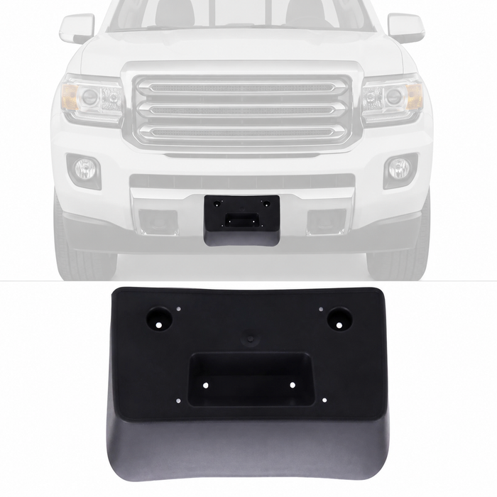 New Plastic Front Bumper License Plate Bracket Assembly for 2015-2020 GMC Canyon