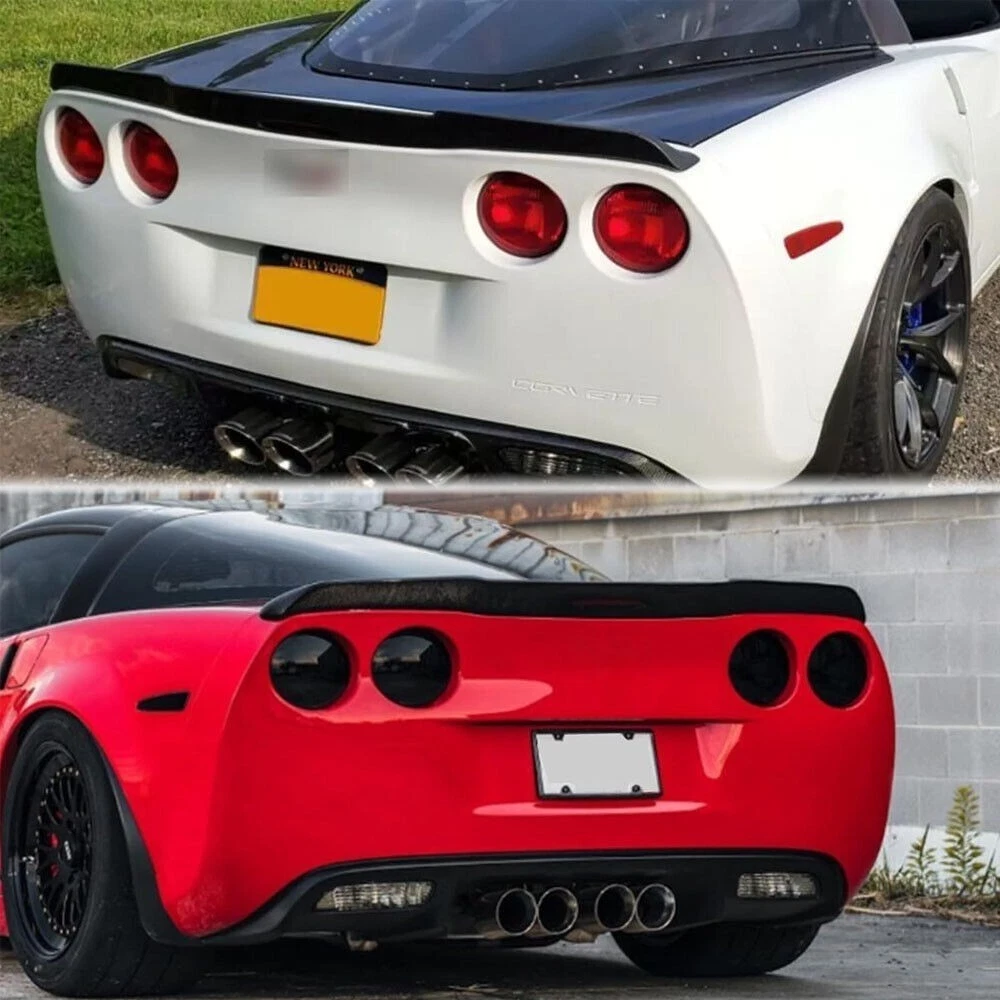 Corvette C6 rear trunk spoiler wing gloss black