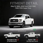 Running Boards For 99-16 Ford F250 F350 F450 Super Crew Cab Drop Step Bars image 2