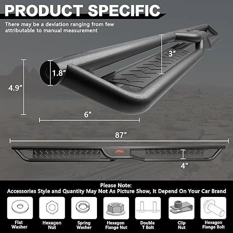 Running Boards For 99-16 Ford F250 F350 F450 Super Crew Cab Drop Step Bars