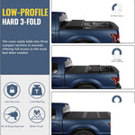 5FT FRP Low Profile Hard Tri-Fold Tonneau Cover For 2005-2015 Toyota Tacoma Bed image 3