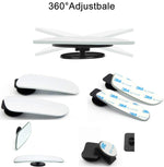 2pcs Car Blind Spot Adjustabe Mirrors 360? Glass Wide Angle Rear View image 1