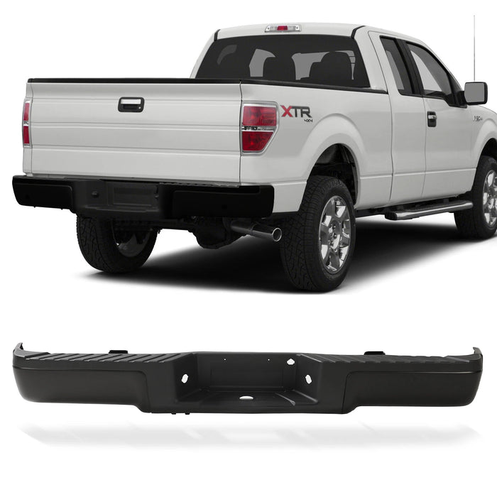 Rear Steel Bumper Assembly Fit 2009-2014 Ford F150 Truck FO1103161 Black