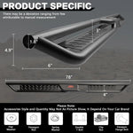Running Boards For 07-18 Silverado Sierra 1500 Double/Extended Cab Drop Steps image 5