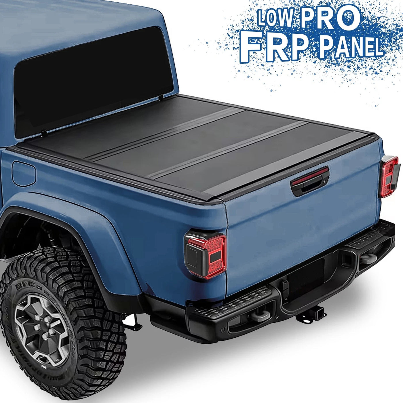 5FT FRP Low Profile Hard Tri-Fold Tonneau Cover For 2020-2025 Jeep Gladiator Bed image 1