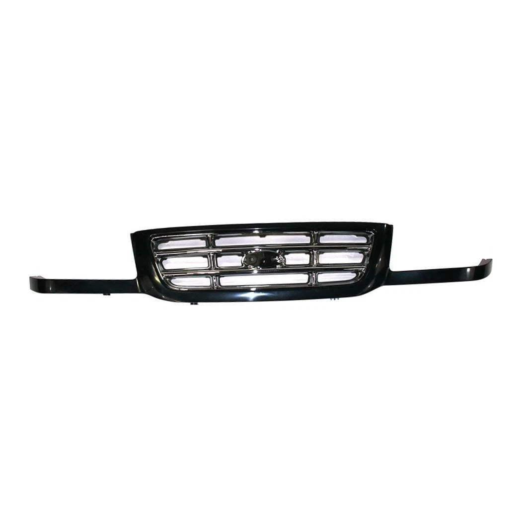 For 2001-2003 Ford Ranger Pickup Truck Black Grille Shell Frame Chrome Insert image 1