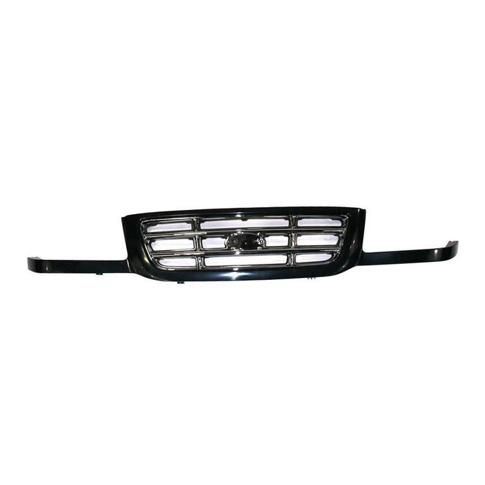 For 2001-2003 Ford Ranger Pickup Truck Black Grille Shell Frame Chrome Insert