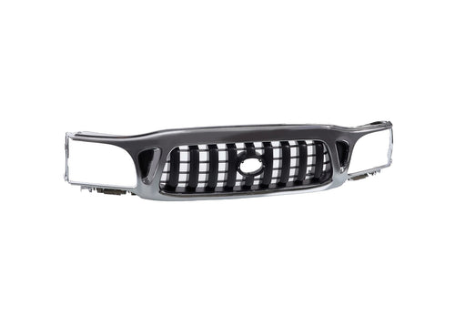 Chrome Grille Shell Frame with Black Insert For 2001-04 Toyota Tacoma TO1200248 image 1