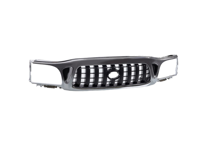 Chrome Grille Shell Frame with Black Insert For 2001-04 Toyota Tacoma TO1200248
