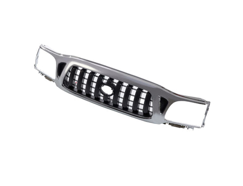 Chrome Grille Shell Frame with Black Insert For 2001-04 Toyota Tacoma TO1200248 image 2