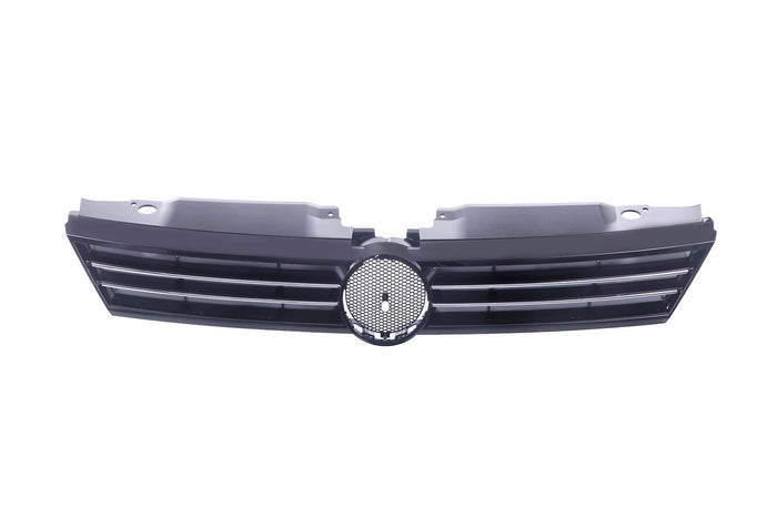 Black Grille Assembly with Chrome Molding Trim For 2011-2014 Volkswagen Jetta