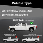 Running Boards for 2007-2018 Silverado/Sierra 1500 Crew Cab Drop Steps Nerf Bars image 2