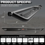 Running Boards for 2007-2018 Silverado/Sierra 1500 Crew Cab Drop Steps Nerf Bars image 4