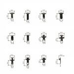 245pcs Car Rivets Fastener Fender Bumper Push Pin Clips Trim Assortment & Tools image 5
