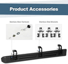 6.5" Running Boards For 18-26 Jeep Wrangler JL 4 Doors ABS Nerf Bars Side Steps