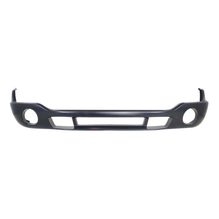 For 03-06 GMC Sierra Black Front Bumper Cover Facial with Fog Lamp Light Holes