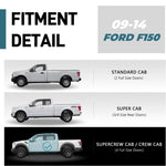 Running Boards For 09-14 Ford F-150 SuperCrew Cab 6" Side Steps Nerf Bar 2PCS image 2