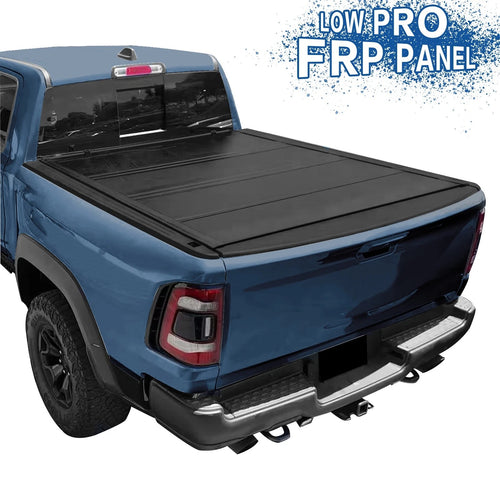 6.4FT FRP Low Profile Hard 4-Fold Tonneau Cover For 09-18 Dodge Ram 1500 Classic image 1