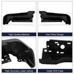 For F-250 F-350 F-450 Super Duty 2017-2022 Black Rear Step Bumper Face Bar Pair image 3