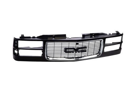 Chrome Surround Black Grille Fits Composite 1994-2002 GMC C/K 2500 3500 Pickup image 1