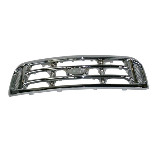 Chrome Plastic Grille Assembly for 1999-2004 Ford F-250 F-350 Super Duty Pickup image 1
