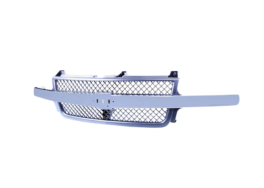 Grille Mesh w/Chrome Bar For 01-02 Chevrolet Silverado 2500 3500 HD GM1200523