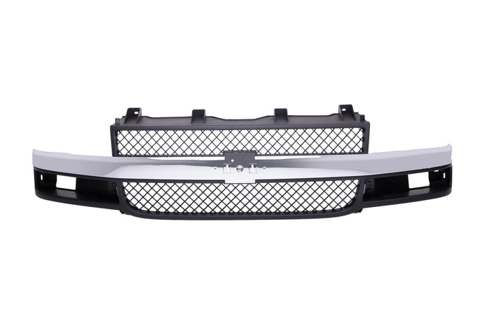 Grille with Center Bar Black Insert For 2002-14 Chevrolet Express 1500 GM1200535