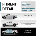 Running Boards For Ford 15-26 F150 & 17-26 F250 F350 Super Cab Black Side Steps image 2