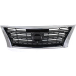 Fits Nissan Sentra 13-15 Grille Chrome Frame Dark Gray Insert 623103RM0A image 1