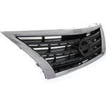 Fits Nissan Sentra 13-15 Grille Chrome Frame Dark Gray Insert 623103RM0A image 3