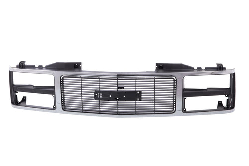 Chrome Grille Shell Frame w/Black Insert For GMC C/K 1500 2500 3500 92-93 Yukon image 1