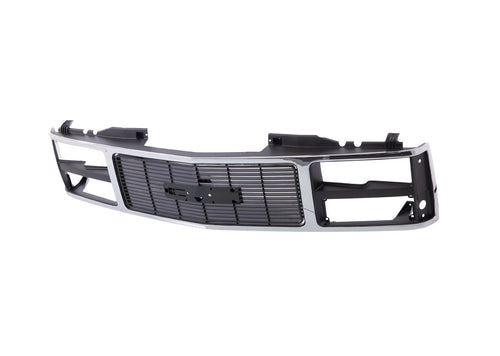 Chrome Grille Shell Frame w/Black Insert For GMC C/K 1500 2500 3500 92-93 Yukon image 2