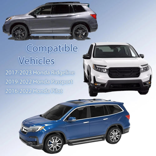 6" Running Boards For 2016-2022 Honda Pilot ABS Nerf Bars Side Steps Steel image 2