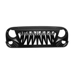 For 2007-2018 Jeep Wrangler JK JKU Front Shark Grille Mat Black image 1