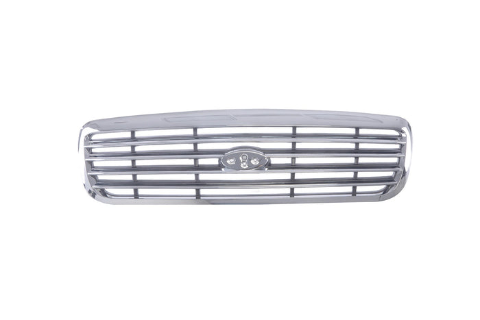 Grille Chrome Shell Surrond with Gray Insert For 1998-2011 Ford Crown Victoria
