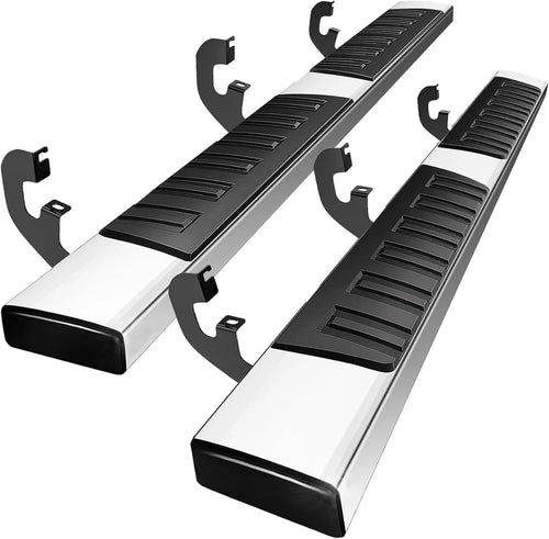 6" Running Boards For 2019-2026 Silverado Sierra 1500 Double Cab Nerf Bars image 1