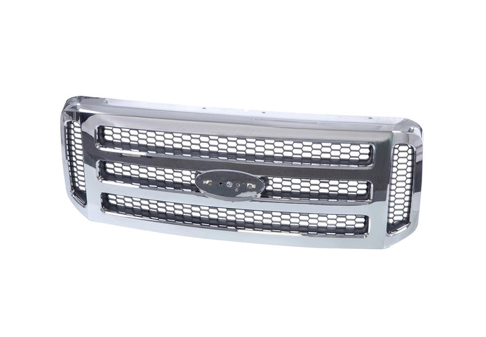Gray Chrome Grille Assembly Fits 05-07 F250 F350 F450 F550 Super Duty FO1200456