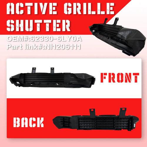 Active Grille Shutter NI1206111 for NISSAN SENTRA 2024- Black Grille Assy image 2