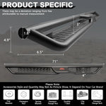 Running Boards For 2007-2018 Jeep Wrangler JK 4 Doors Drop Side Steps Nerf Bars image 5