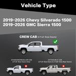 Running Boards for 2019-2026 Chevy Silverado Sierra 1500 Crew Cab Drop Step Bars image 2