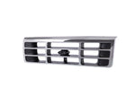 Front Chrome Shell Grille Assembly w/Gray Insert for 1992-96 Ford Pickup/Bronco image 3