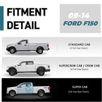 Running Boards For 09-14 Ford F150 Super Cab 6" Black Side Steps Nerf Bar 2PCS image 2