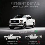 Running Boards For 09-14 Ford F150 Super Crew Cab Side Steps Nerf Bars Black image 2