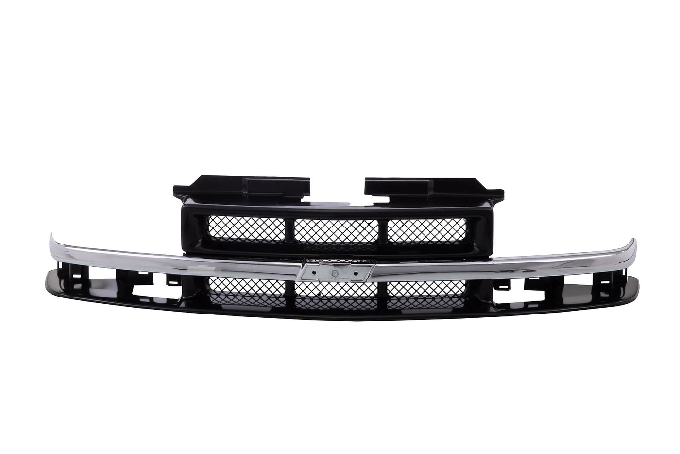 Grille Mesh Insert w/ Chrome Center Bar For 1998-2004 Chevrolet S10 98-05 Blazer image 1