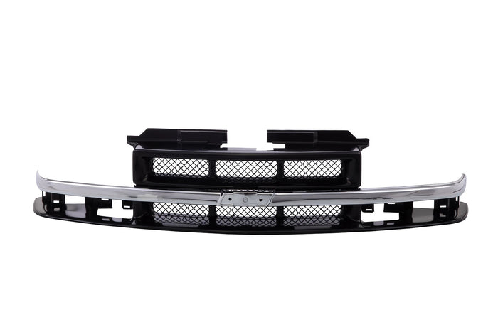 Grille Mesh Insert w/ Chrome Center Bar For 1998-2004 Chevrolet S10 98-05 Blazer