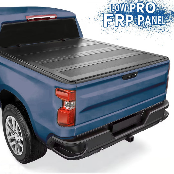 6.9FT FRP Low Profile Tonneau Cover For 2020-2026 Silverado Sierra 2500 3500 Bed