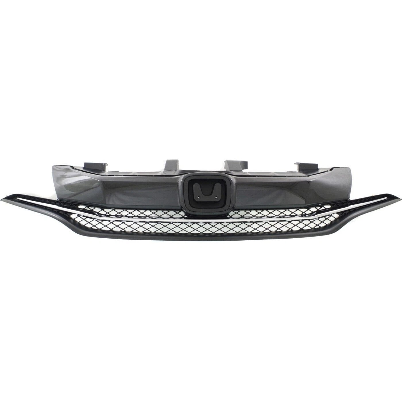 Grille assembly For Honda Civic Coupe 2014-2015 with Chrome Molding image 1