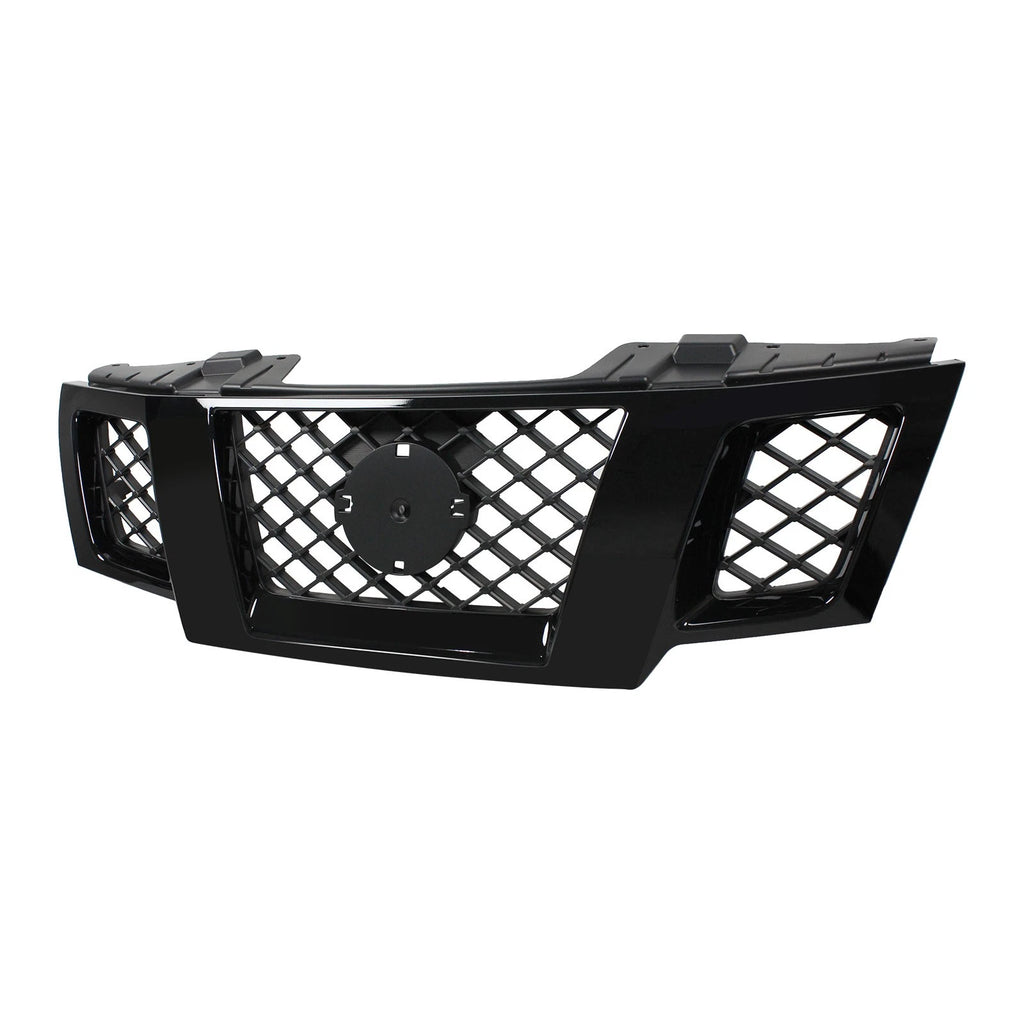 For 2009-2021 Nissan Frontier Front Bumper Upper Grille  62310-ZL00B Gloss Black