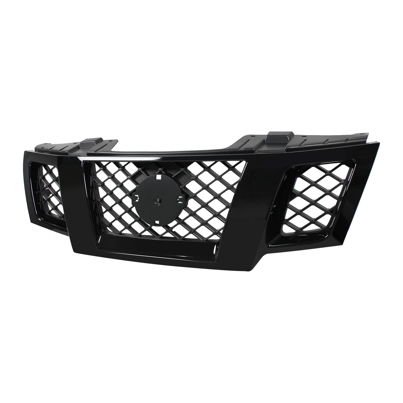 For 2009-2021 Nissan Frontier Front Bumper Upper Grille  62310-ZL00B Gloss Black