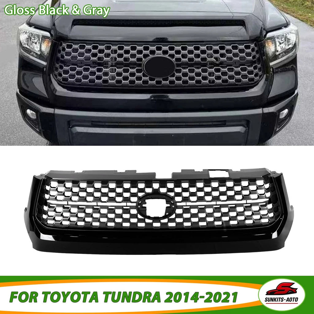 Honeycomb TRD Style Front Bumper Upper Grille Grill For 2014-2021 Toyota Tundra